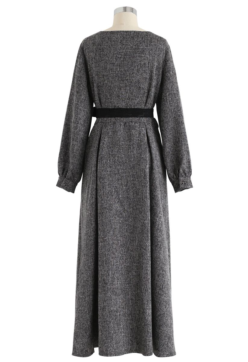Normcore Lace Belted Maxi Dress - Retro, Indie and Unique Fashion