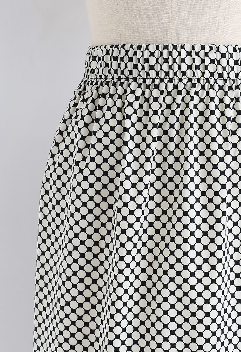 Dot Matrix Pencil Midi Skirt - Retro, Indie and Unique Fashion