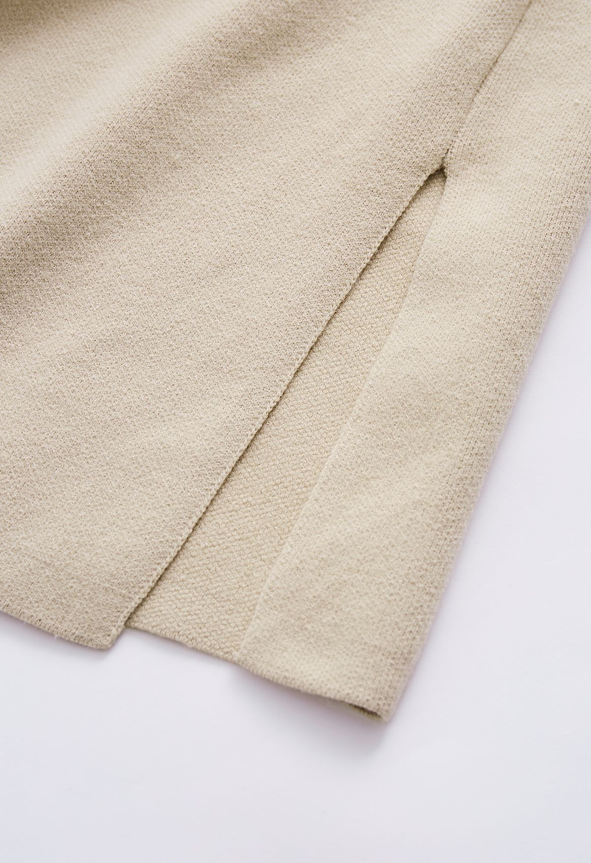 Classy Open Front Knit Coat in Light Tan