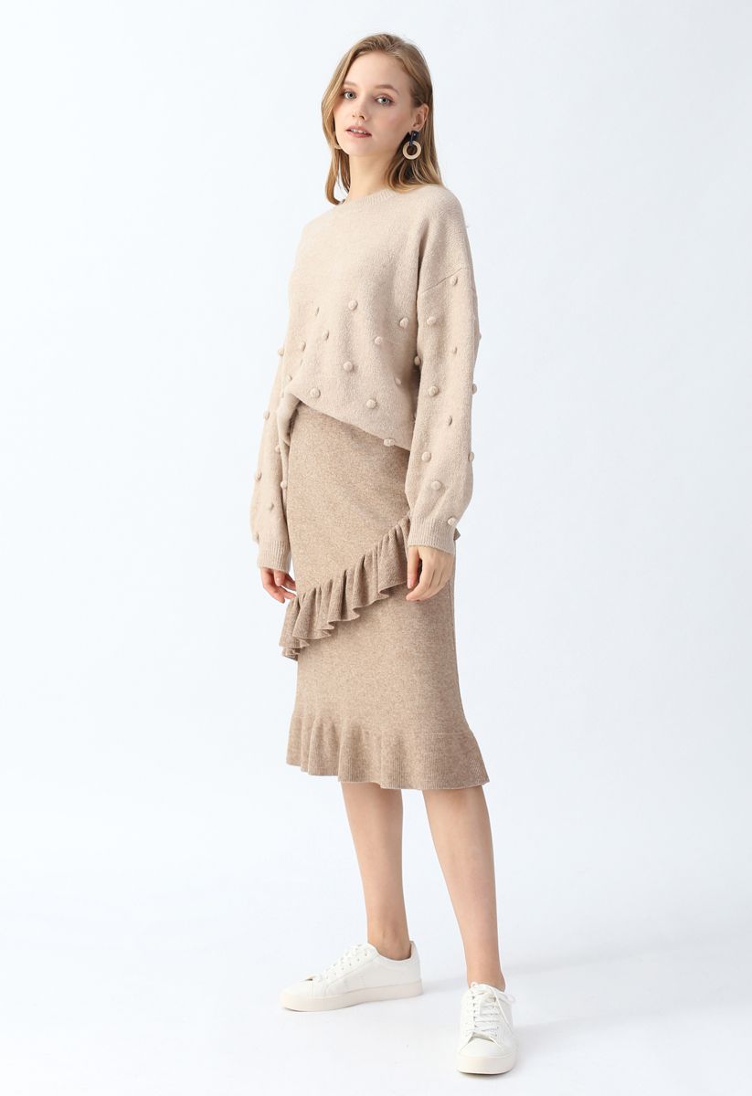 fluffy knit dress