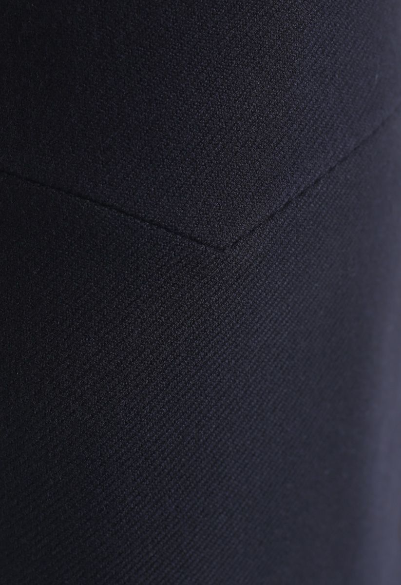 Basic Texture Button Trim Mini Skirt in Black - Retro, Indie and Unique ...