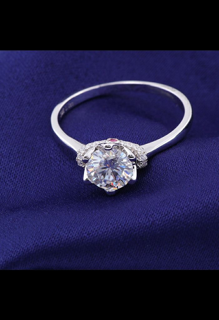 Pink Jewelry Decor Moissanite Diamond Ring