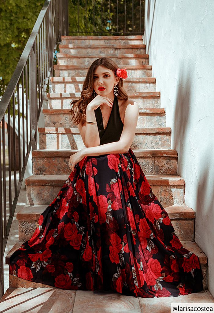 Timeless Favorite Chiffon Maxi Skirt in Red Rose