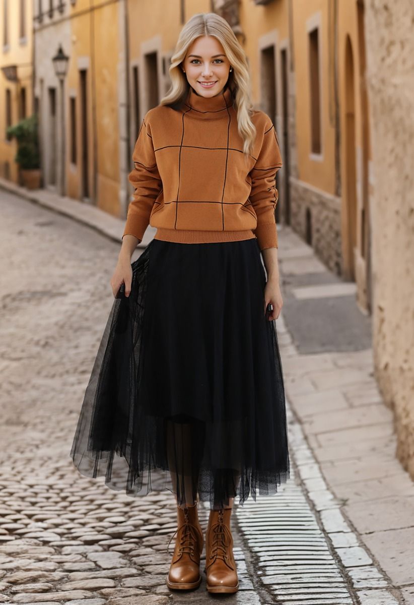 chicwish; turtleneck; winter look; brown leather leggings; styling