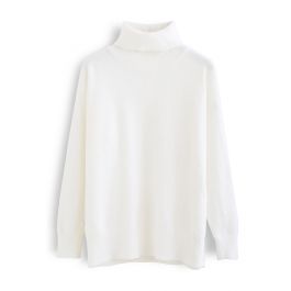 Neat Soft Knit Turtleneck Sweater in White - Retro, Indie and Unique ...
