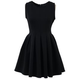 Favored Sleeveless Skater Dress in Black - Retro, Indie and Unique Fashion