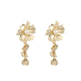 Splendidly Pearl Floral Drop Earrings - Retro, Indie and Unique Fashion
