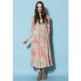 Spring Scenery Floral Maxi Dress - Retro, Indie and Unique Fashion