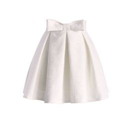Sweet Your Heart Jacquard Skirt in Ivory