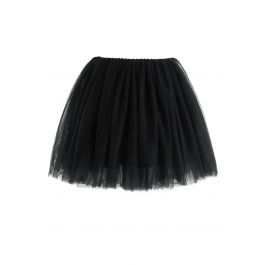 Amore Mesh Tulle Skirt in Black For Kids - Retro, Indie and Unique Fashion