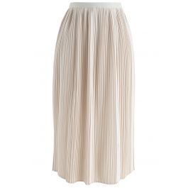 Someone to Love Pleated Skirt in Cream - Retro, Indie and Unique Fashion
