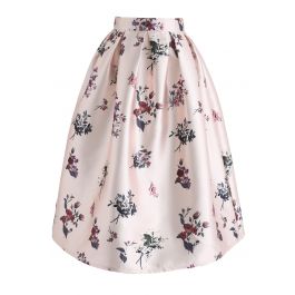 Go with Grace Floral Printed Midi Skirt - Retro, Indie and Unique Fashion
