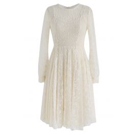 Once Upon a Dream Lace Dress in Cream - Retro, Indie and Unique Fashion