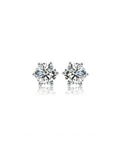 Hexagon Shape Moissanite Diamond Earrings