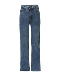 Front and Back Pockets Straight Leg Soft Jeans