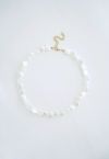 White Plastic Coin Pearls Necklace