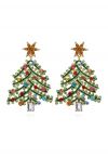Shining Christmas Tree Oil Spilling Earrings