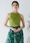 Lithesome Comfort Knit Tank Top in Green
