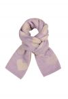 Heart Pattern Soft Knit Scarf in Lilac