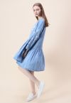 Artless Flowers Embroidered Dress in Chambray - Retro, Indie and Unique ...