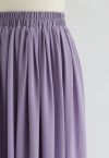 Purple Pleated Maxi Skirt - Retro, Indie and Unique Fashion