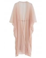 Shimmer Tulle Flare Kimono in Pink
